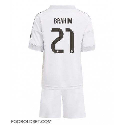 Real Madrid Brahim Diaz #21 Hjemme Trøje Børn 2025-26 Kortærmet (+ Korte bukser)